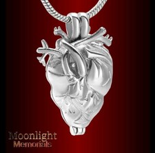 New Heart Human Locket Cremation Urn Keepsake Ashes Memorial Necklace