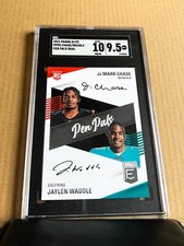 2021 Donruss Elite Ja'Marr Chase & Jaylen Waddle PenPals Auto RC SGC 9.5 AUTO 10