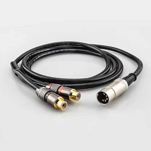 Audiophile 1ft 5Pin Din Male to 2RCA Female Jumper Wire For BO,Naim,Quad Systems - Picture 4 of 10