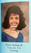 1987 HAMPTON UNIVERSITY YEARBOOK, HAMPTON, VA, FAMOUS SYLVIA TRENT-ADAMS TSG