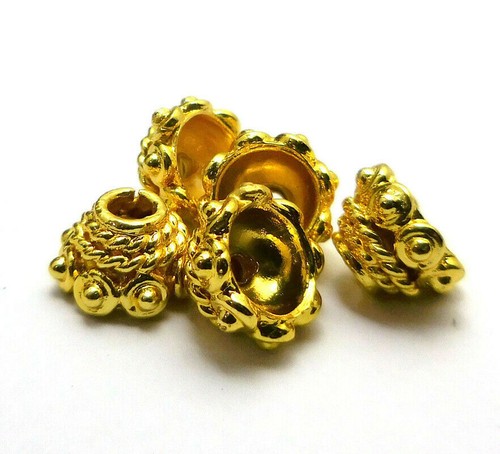 80 Pezzi Tappi Perline A Fiore Placcati Oro 18K – 10 Stili Diversi, Per Creazione Gioielli Fai-da-te - Foto 10