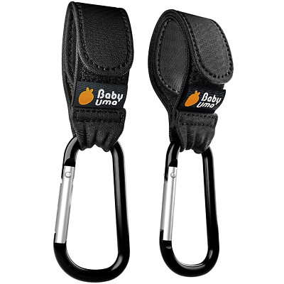 Baby Uma Stroller Hooks for Bags (2 Pack) - Universal Stroller Clips and Hooks