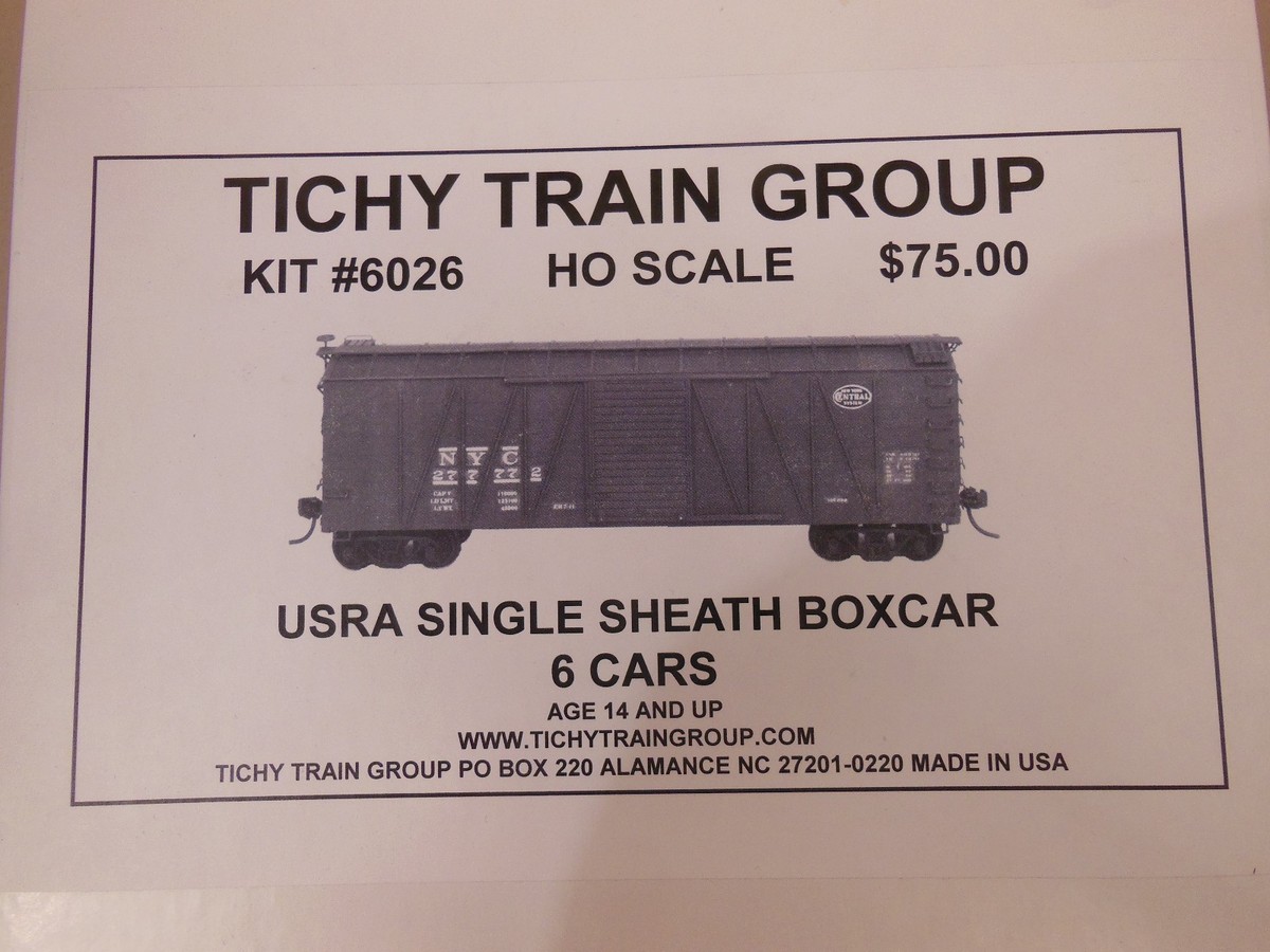Tichy Train Group USRA Boxcar HOゲージ HO SCALE TICHY TRAIN GROUP #6026 USRA SINGLE SHEATHED BOX CAR KIT