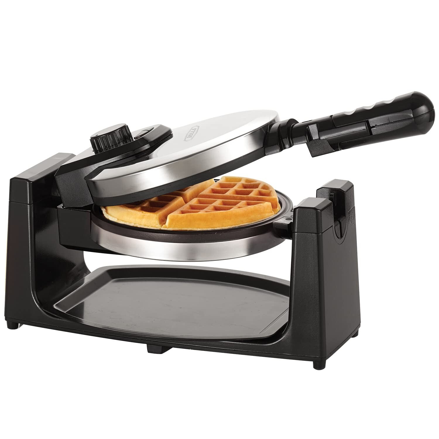 BELLA Classic Rotating Belgian Waffle Maker Nonstick Removable Plates-image