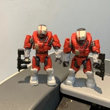 Lot 2 Pcs Mega Bloks Construx Bloks Halo UNSC Spartan Gungnir  Figure GPT03 #1g