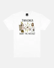 Thrasher x Toy Machine Bury The Hatchet BTH White T-Shirt