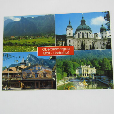 Germany Picture Post Card Oberammergau Ettal-Linderhof Multiple Scenes Vintage