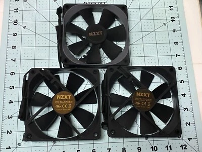 NZXT Aer P 120mm RF-AP120-FP PC Case Fans - 3 Pack - Fluid Dynamic Bearing Black - Image 1 of 4