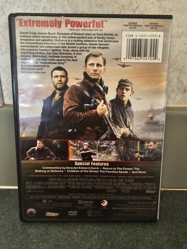 Daniel Craig Defiance DVD - Picture 3 of 5