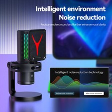 Gaming Condenser Microphone RGB Color Android Phone Live Tiktok PS5 Podcast Mic