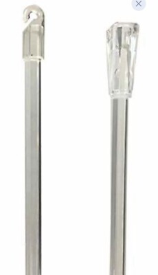 36'' Clear Blind Tilt Wand Replacement with Hook & Grip, 2-Pack