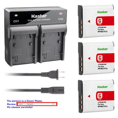Kastar Battery AC Rapid Charger for Sony NP-BG1 Sony Cyber-shot DSC-H10 Camera