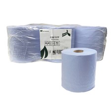 Centrefeed Blue Rolls 2 Ply Absorbent Eco Paper Hand Towels 150m x 175mm 6 Pack