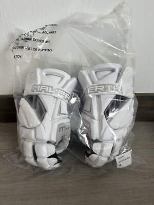 Maverik MAX Lacrosse Gloves 2022 White Medium 3002645