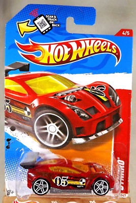 2012 Hot Wheels #199 Thrill Racers-City Stunt 4/5 SYNKRO Trans Red w/White Pr5Sp