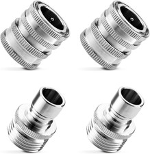 Quick Connect Hose Fittings, 3/4 Inch GHT Garden Hose Quick Connect Set