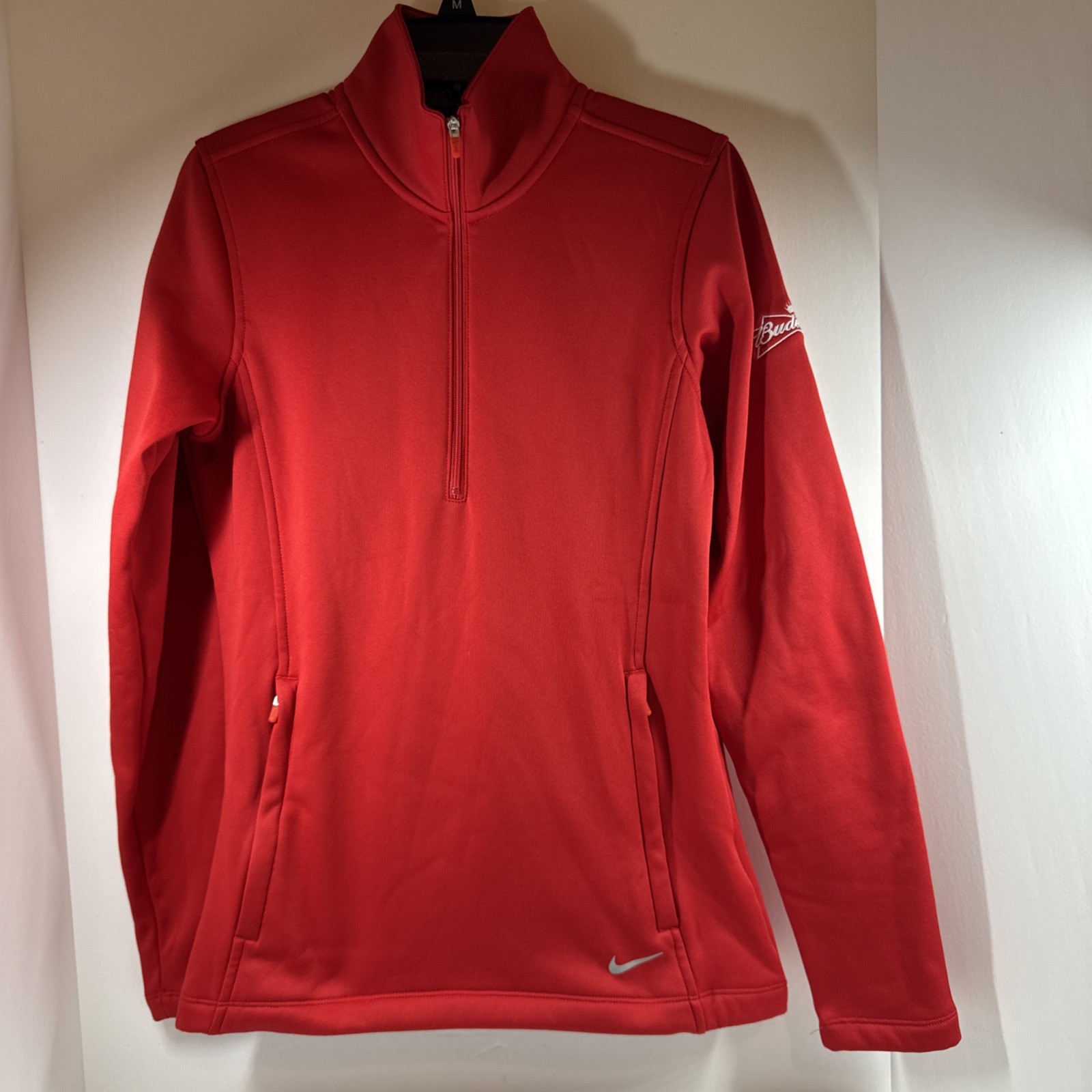 SACAI X NIKE Nike Golf Giacca Donna 1 4 Zip Tour Performance Zip Tasche Rosso Budweiser S