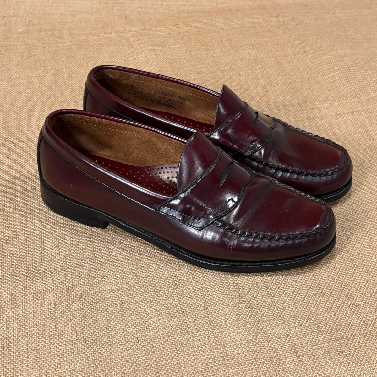 G.H. Bass Logan Penny Loafers Mens 10 Burgundy Leather Polished Dress Shoes Some shoes just make spring and summer dressing easy. G.H.  main image 2