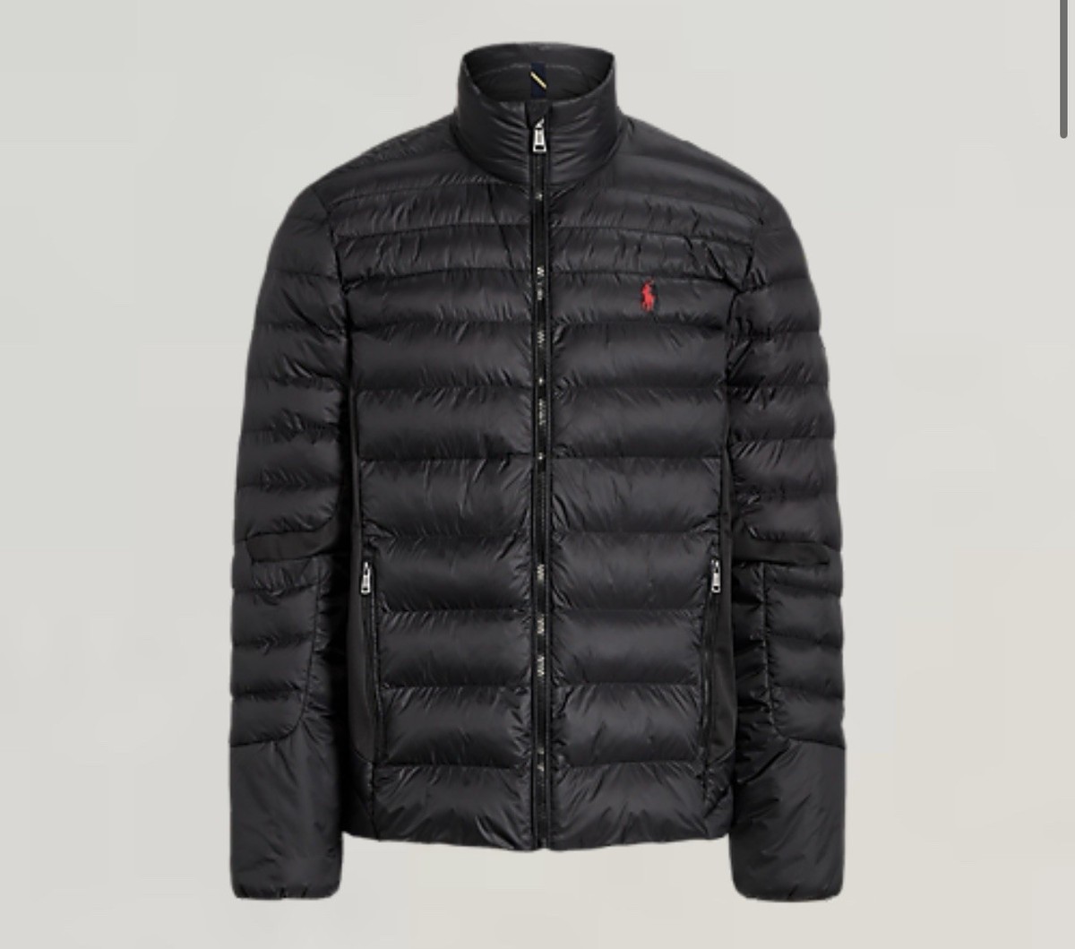 Polo Ralph Lauren Full Zip Packable Black Puffer Jacket, Size