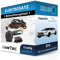 für DS 3 Crossback E-Tense 10.18- Towtec E-Satz 13Polig Fahrzeugspezifisch NEU