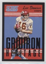 2015 Score Gridiron Heritage Black Len Dawson #13 HOF 2u3