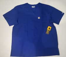 NWT Carhartt Mens Large Ripstop V-Neck Scrub Top Short Sleeve