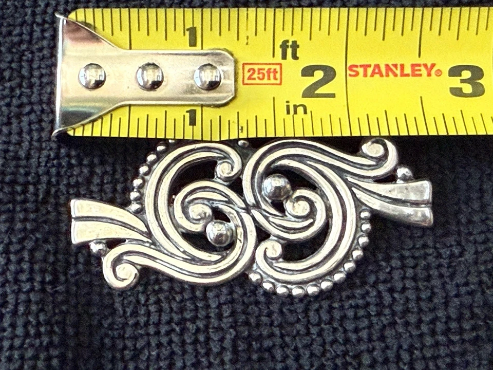 Broche de ley Los Castillo Taxco años 40 615 vintage antiguo firmado Foto 2 de 4