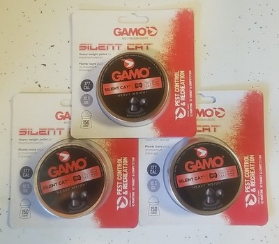 (3 Pack) GAMO, Adult Precison Airguns, SILENT CAT, .177cal 150 Count X 3 