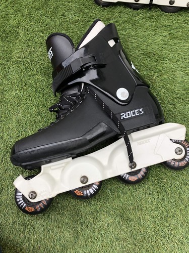 Roces STO Stockholm Inline Skates UK 11 Mens Aggressive Hockey Italy Black White - Picture 5 of 13