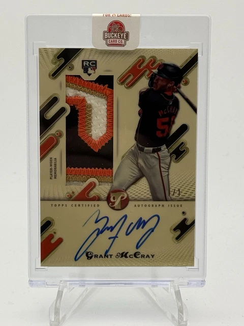 2025 Topps Pristine Grant McCray RC 1/1 Superfractor Patch Auto Giants