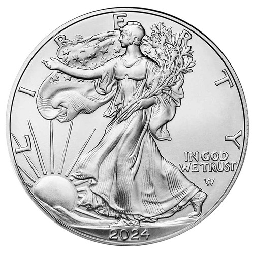 2024 $1 American Silver Eagle 1 oz Brilliant Uncirculated - Picture 1 of 3