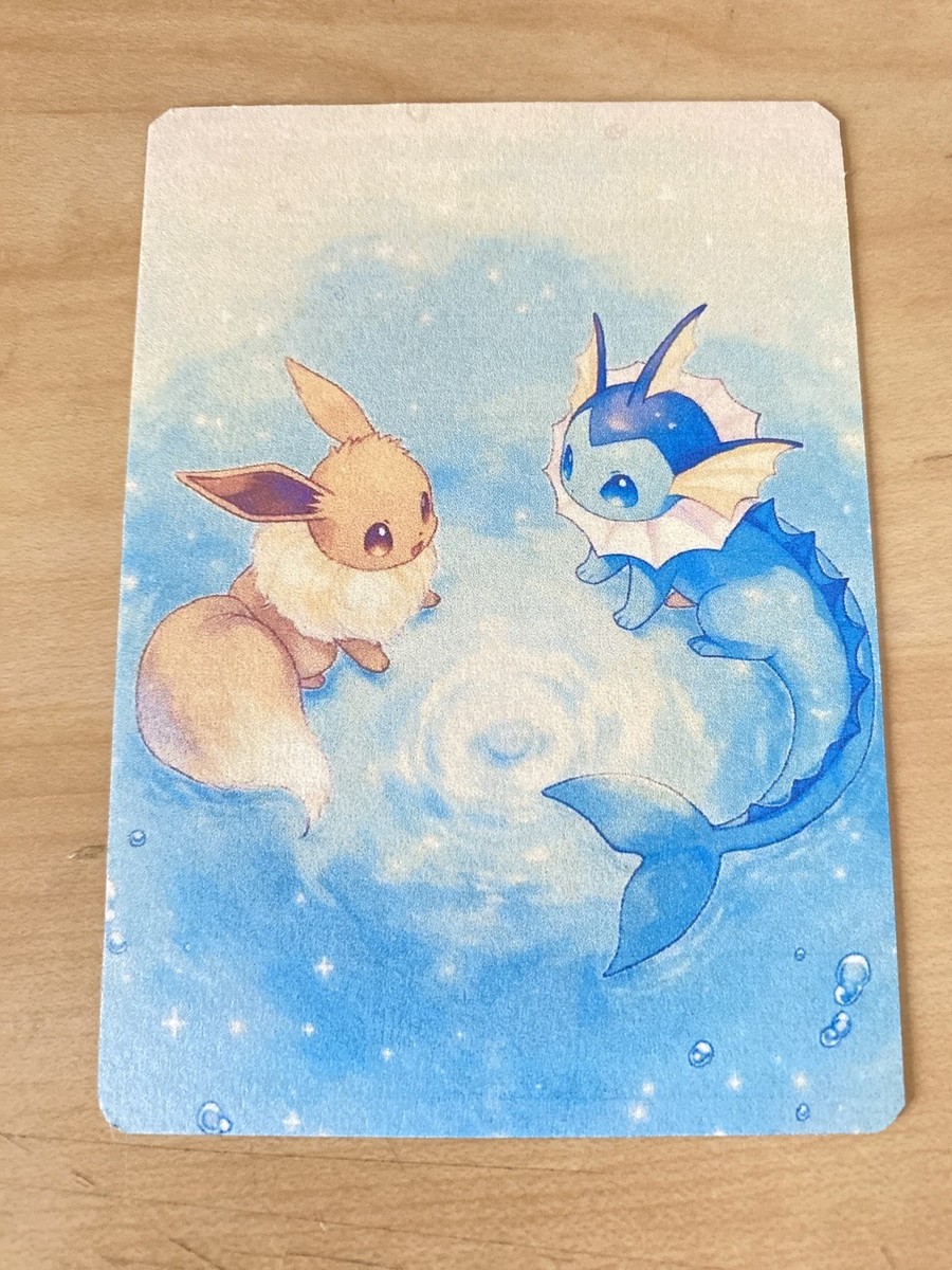 Anime ART STYLE Vaporeon Fan Full Art Pokemon Custom Card/perfect bookmark 