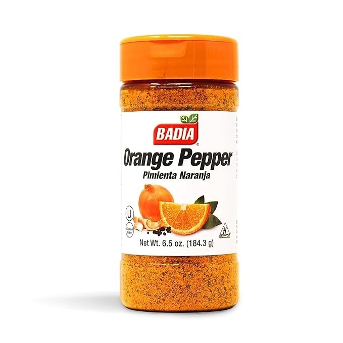 Condimento de pimienta naranja Badia 6,5 oz/aves/carne/sazon/de/naranja/pimienta