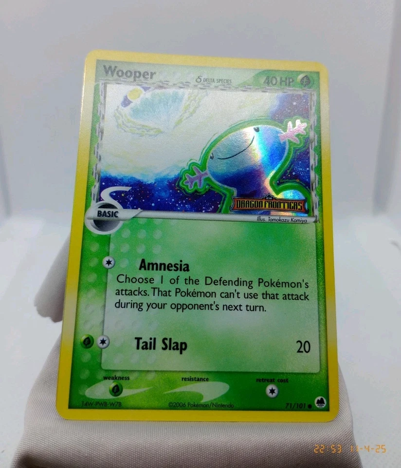 Pokémon TCG Wooper Delta Species Reverse Holo Stamped 71/101 EX Dragon Frontiers - Image 3 of 4