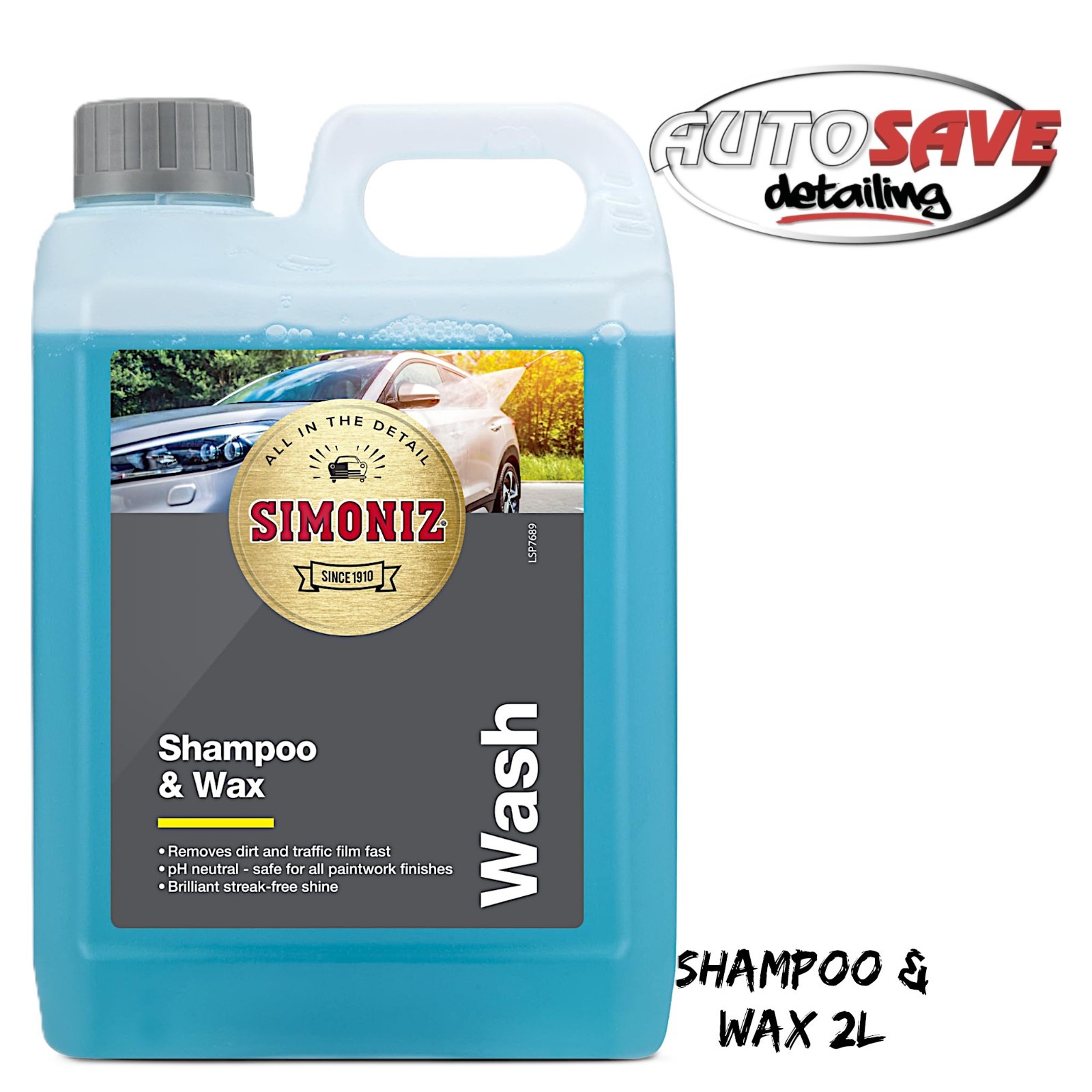Simoniz - Shampoo & Wax |2 Litre |pH Neutral |Carnauba Wax |Enhance Shine