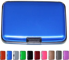 Aluminum RFID Blocking Credit Card Holder for Men & Women, Cool Slim Metal Busin