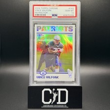 Vince Wilfork 2004 Topps Chrome #182 RC Rookie Refractor SP PSA 10 Patriots