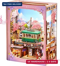 Book Nook Kit Strolling in The Sunshine, 3D Wooden Puzzle for Adults