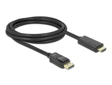 Image of Delock Cable Displayport 1.2 Male to High Speed HDMI A Male 2 m 4K UHD
