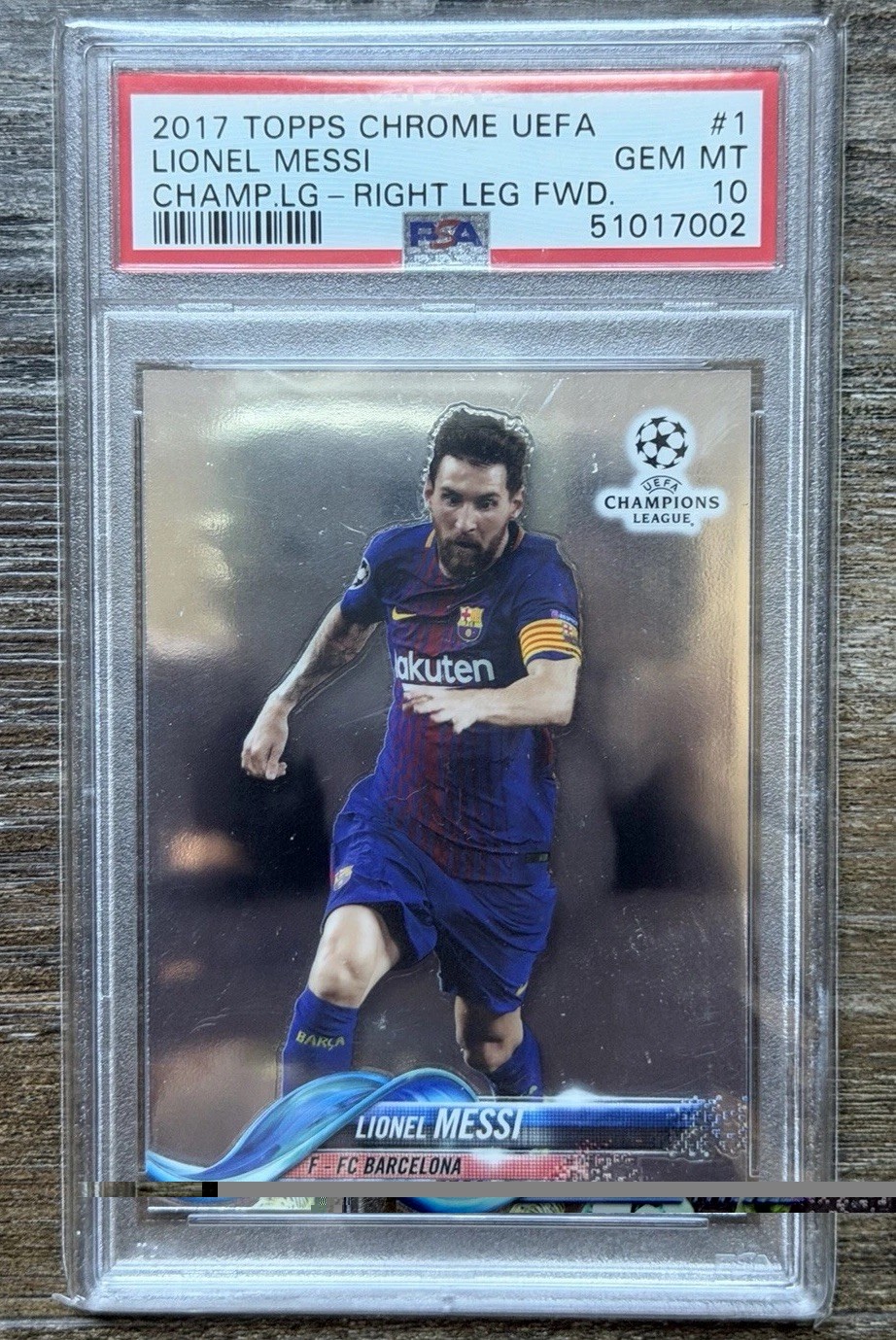 2017-18 Topps Chrome UEFA Champions League - Lionel Messi #1 Left Arm in...