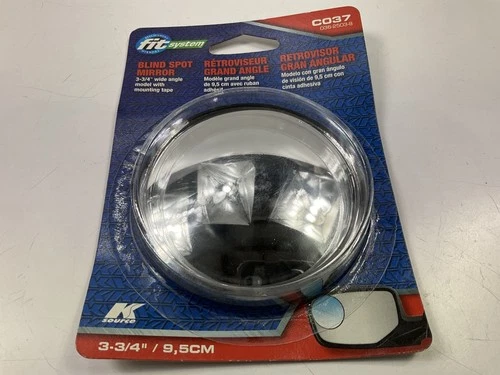 K Source C037 Blind Spot Mirror, Convex Round Wide Angle 3-3/4"