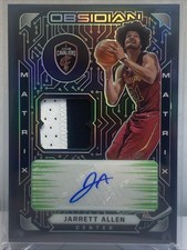 Jarrett Allen 2020-21 Obsidian Matrix Material Auto Electric Etch Green 03/25