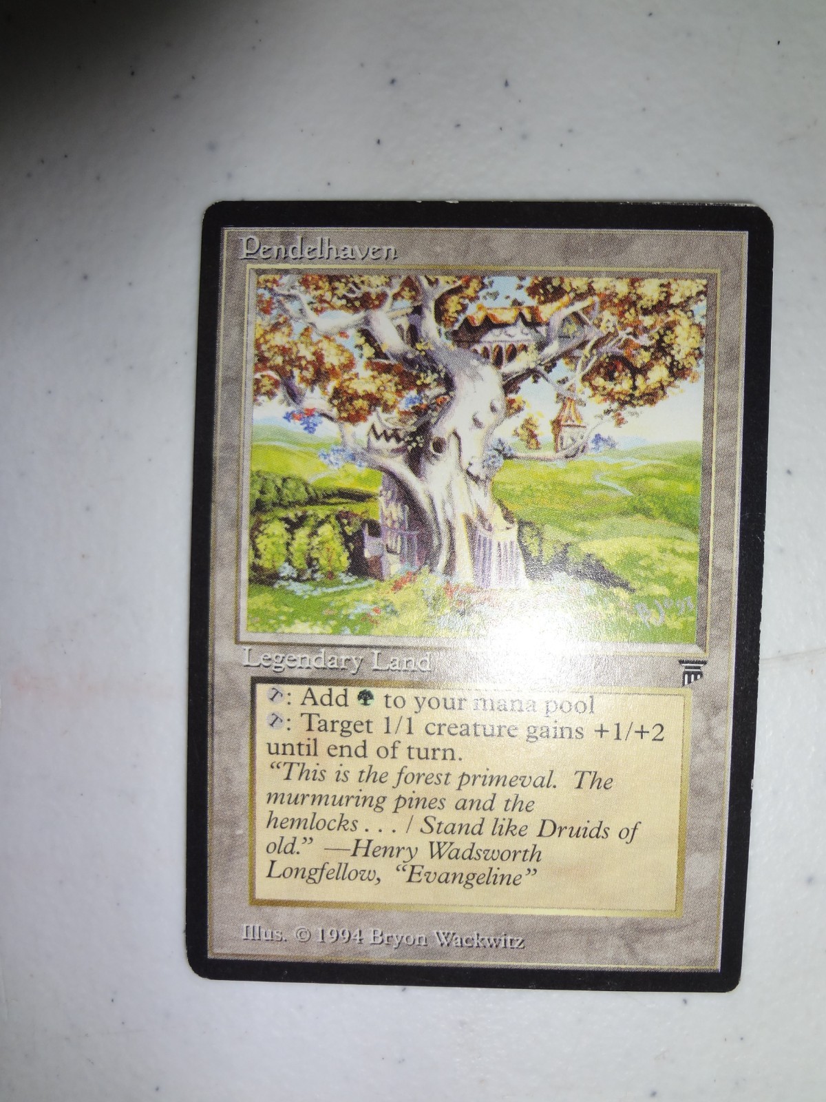 MTG MAGIC THE GATHERING CARD ORIGINAL LEGENDS PENDELHAVEN LAND VINTAGE ENGLISH