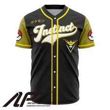 Team Instinct Baseball Jersey | Pokemon Anime Jersey