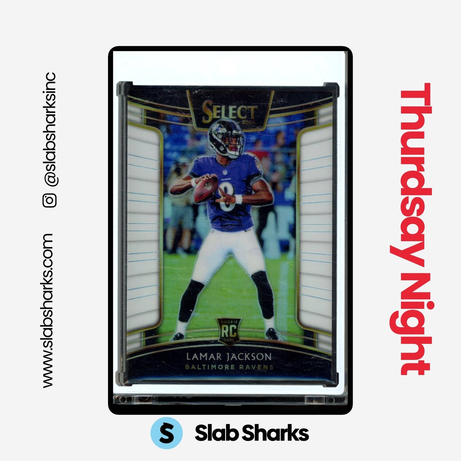 2018 PANINI SELECT #70 LAMAR JACKSON WHITE PRIZM RC CONCOURSE ROOKIE /75