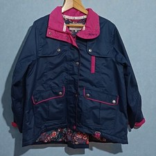 Tayberry Waterproof Kenna Coat Women's Size Large Navy Equestrian Cottagecore