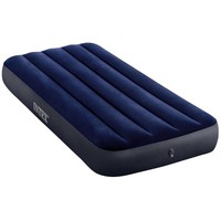 Intex Inflatable Single Airbed | Dura Beam Flocked Air Mattress - 76x191x25cm