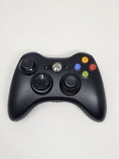 Xbox 360 Official Wireless Black Controller Tested & Working – No Battery Cover