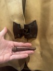 1971-72 VERMONT Handmade Leather Brothers Vintage Vest MCM Wood Peg Clasp — photo 6