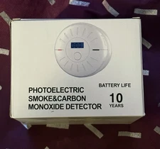 Photoelectric Smoke & Carbon Monoxide Detector 2 Pack 10 Yr Battery Life